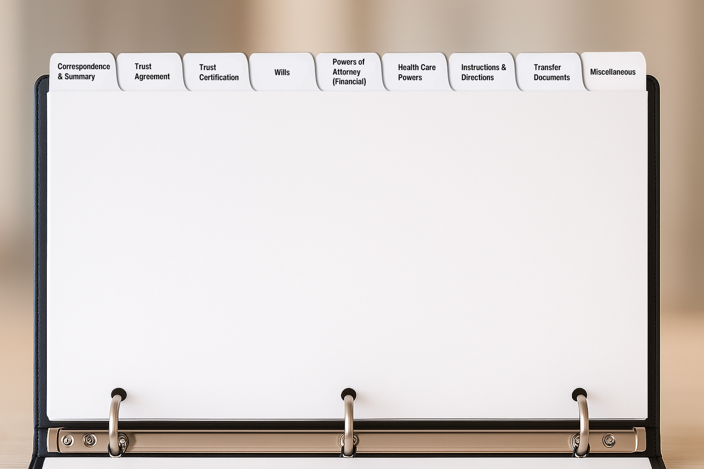 Trust Tab Set (9-tab)